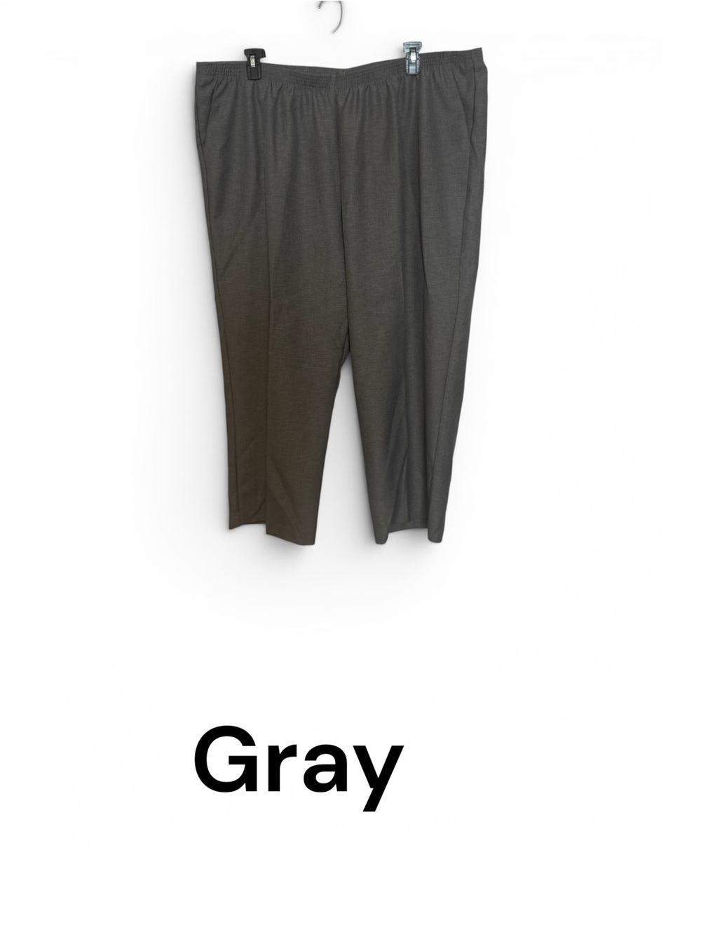 NWT 3 PAIR Alfred Dunner Knit Pants GRAY, BROWN & Navy PLUS: 26 #G - Picture 3 of 13